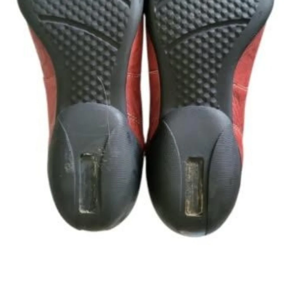 TAOS Leather Red Black Mary Jane Slip On Walk Skirt Casual Loafer Shoe Women 7